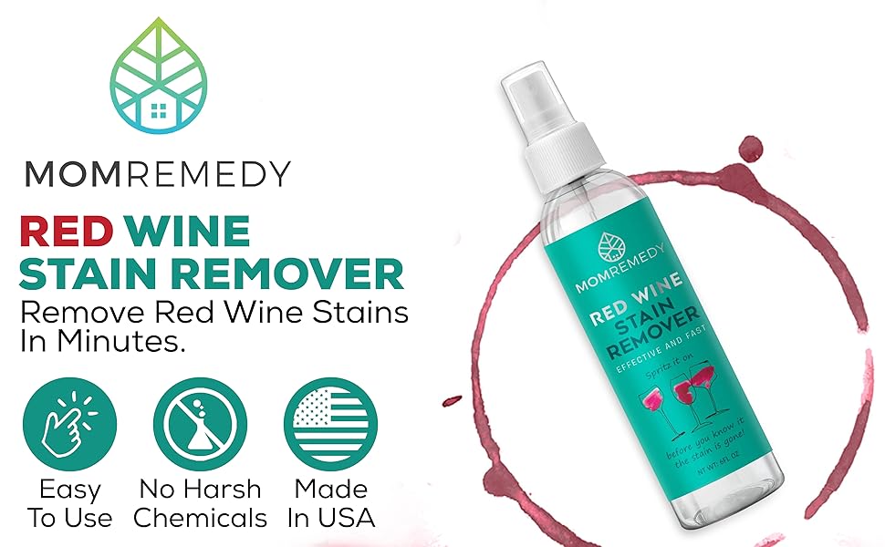 Red Wine Stain Remover, MomRemedy Hydrogen Peroxide Based Wine Stain Remover, Safe