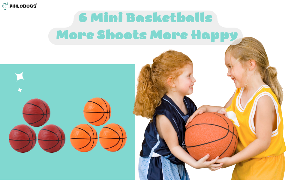 PHILODOGS Mini Basketball Hoop Set for Kids Adults, Over The Door