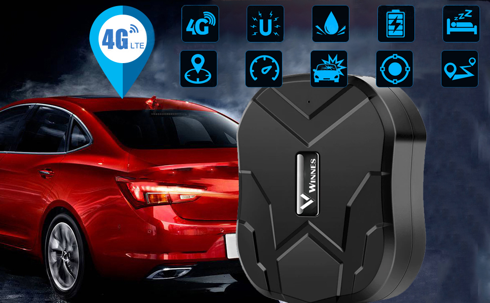 4G LTE GPS Tracker,GPS Tracker Auto 10000mAh 80 Tage Standby Starker Wasserdicht Tracker