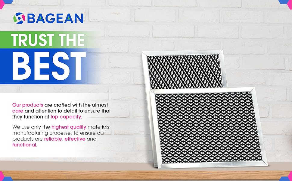 The charcoal filter replacement for microwave sits on a stage