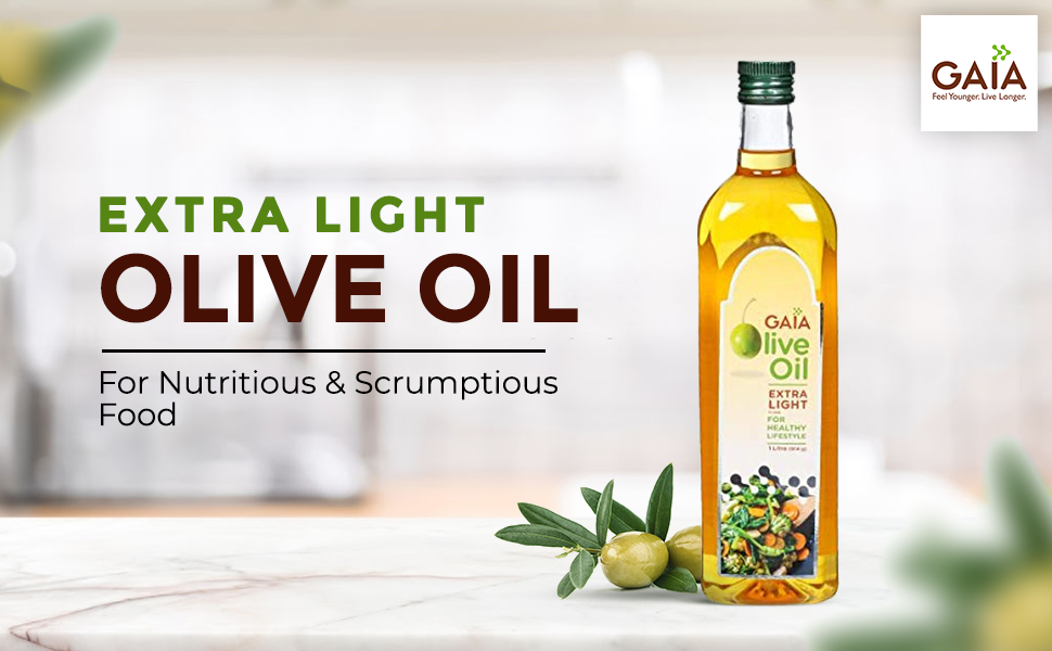 Gaia Extra Light Olive Oil, Incredibly Healthy with Zero Cholesterol
