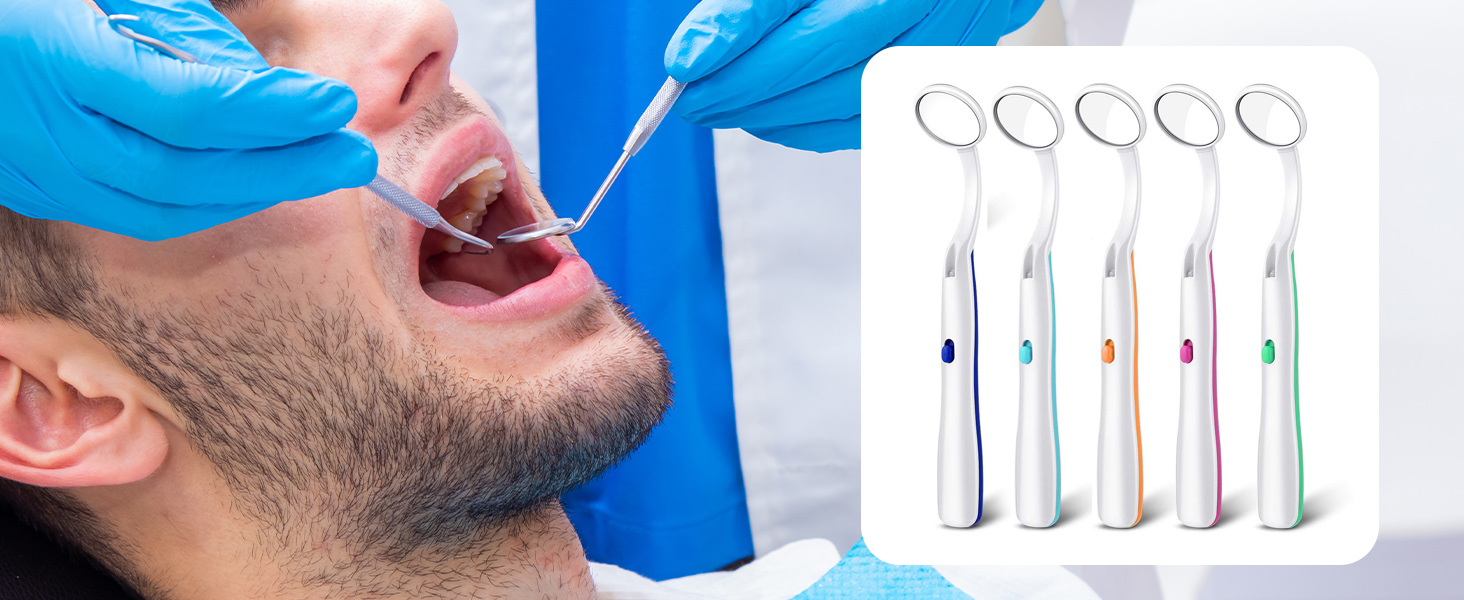 Ceonam 2 Pcs Dental Mirror with Light Tool LED Lighted