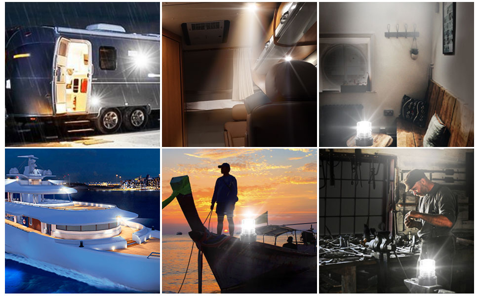 Geloo 1224V LED Navigation Light Marine Boat Yacht Anchor Lights