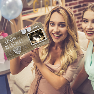 Love at First Heartbeat String Art LED Illuminated Sonogram Frame