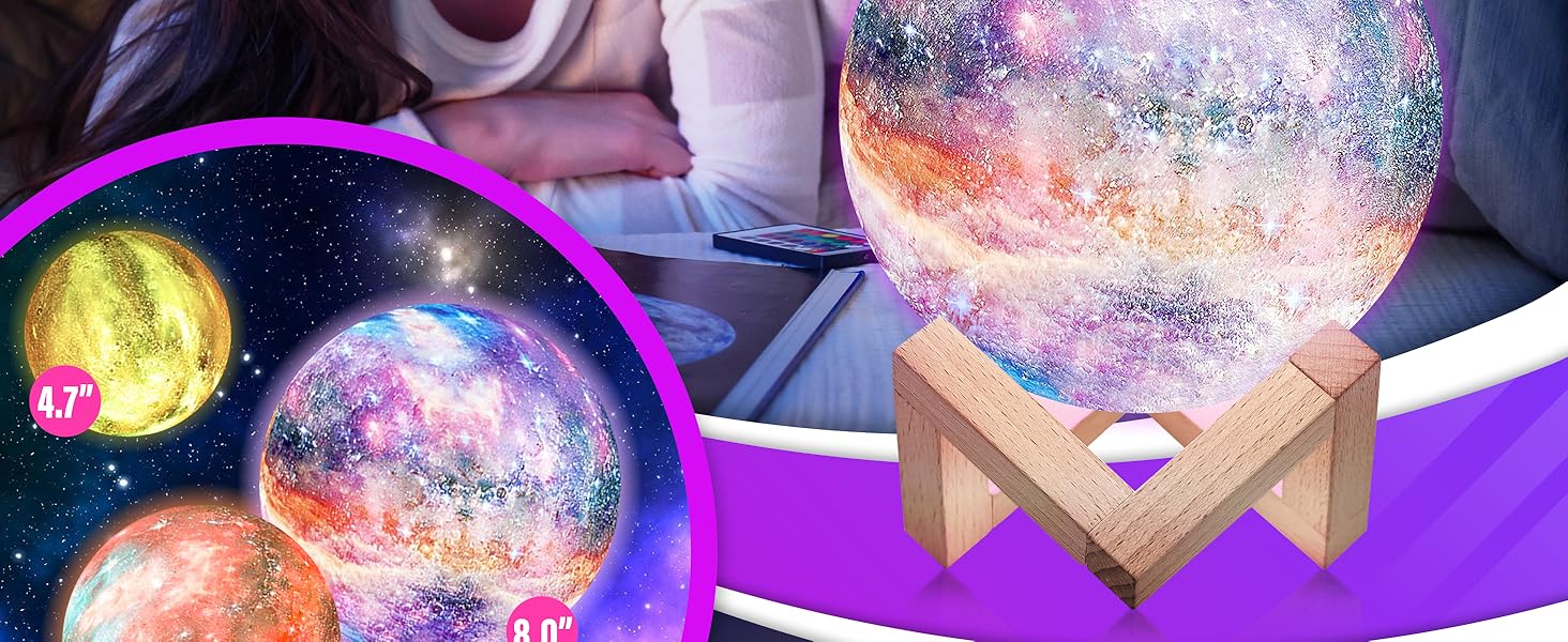 Mind-Glowing Galaxy Moon Light - Teen Girl Gifts Trendy Stuff