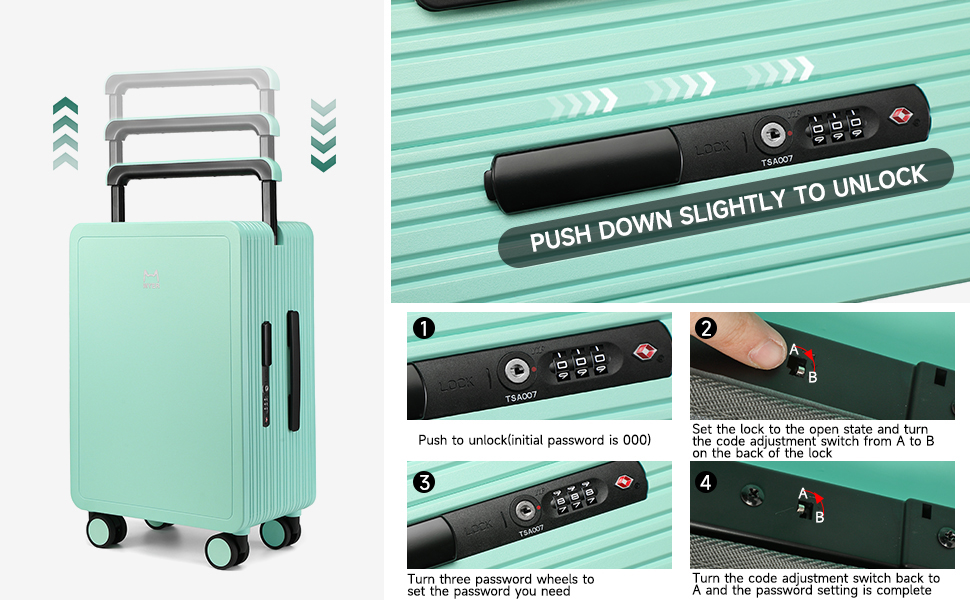 MYER Hard Shell Carry On Luggage 22x14x9 Airline Approved