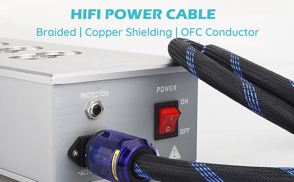 Audiocrast HiFi Power Cable, 4.9FT/1.5M, Φ17mm, HiEnd