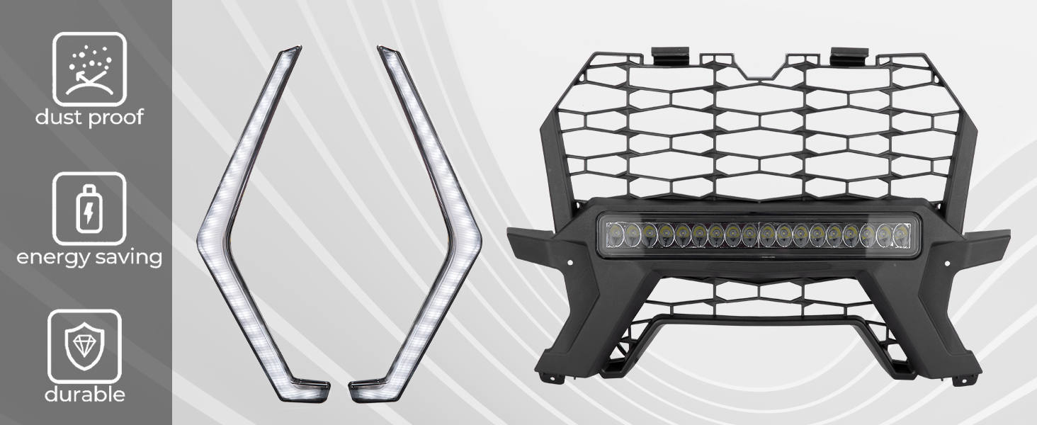 Front Grill Light & Fang Light for Polaris RZR