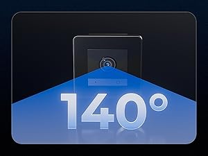 140° Wide-Angle View