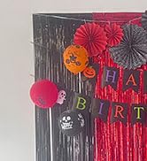 Foil Fringe Curtain Party Decorations, Melsan 3.2 x 8 ft Metallic Tinsel Curtains Streamer Ba...