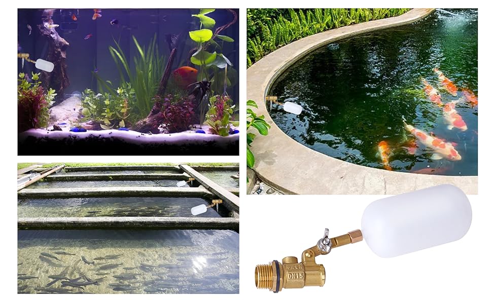 2 Pack 1/2 Inch Brass Float Ball Valve, Water Float Valve