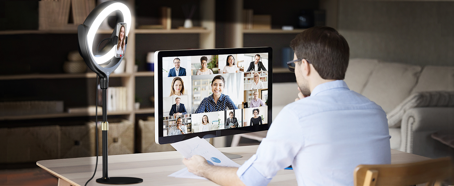 Desktop Ring Light for Computer, Video Conference, Zoom