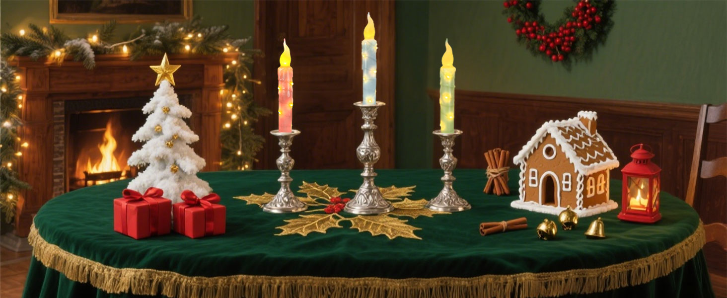 short flameless taper candles