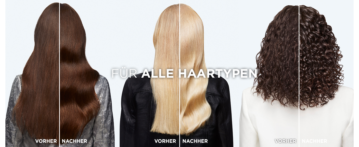 elvital glycolic gloss für alle haartypen, vorher und nachher