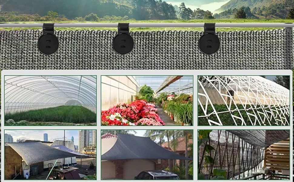 HICCVAL Shade Cloth Heavy Duty Lock Grip, 20/50/100 Pcs New