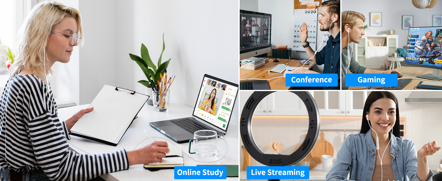 usb Earphone with microphone for pc