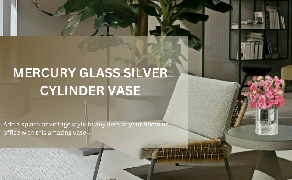 Silver Mercury Glass Vases Votive Holders for Parties Weddings Restaurants Spa