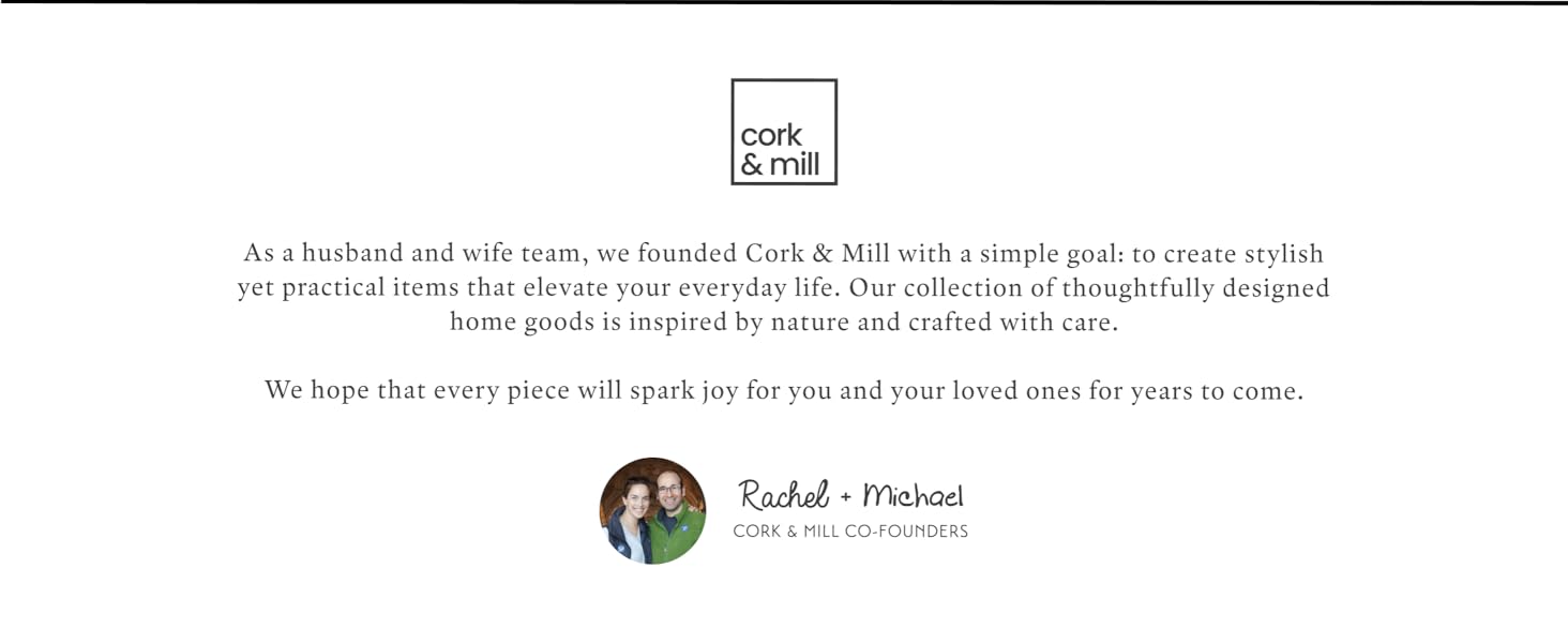 a note from cork & mill founders
