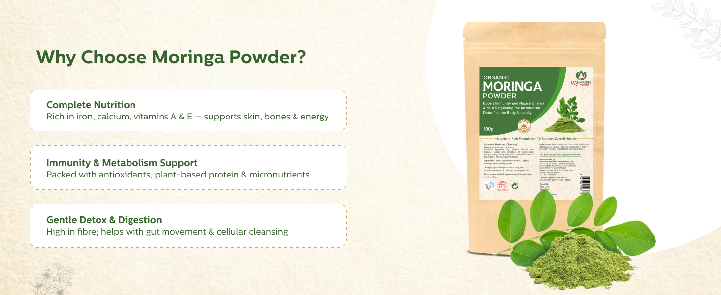 Gentle Detox-Ayurveda Organic Moringa Powder