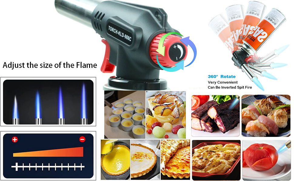 Gas Burner, 900°C To 1300°C, Flame Adjustable Butane Blow Torch