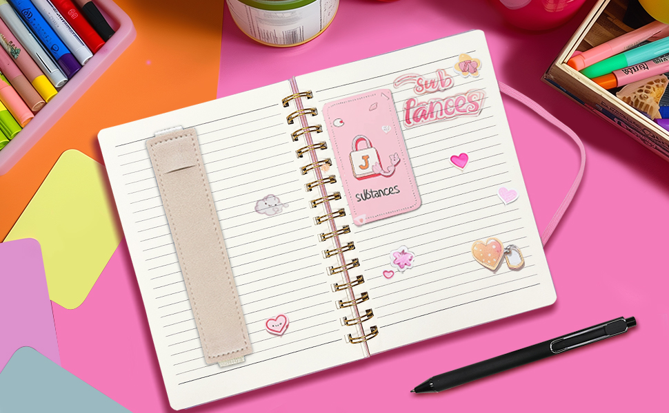 DWIYITTN Small Spiral Notebook (Pink) 5.7"x 8.27", 160