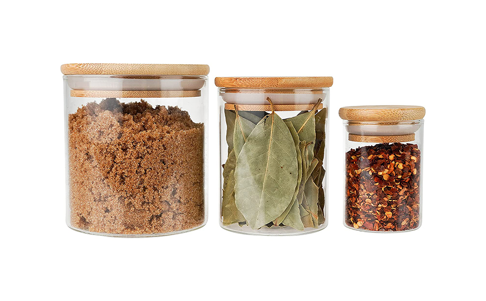 【AU Stock】 Empty 22 Piece Bamboo Spice Jar Starter Pack with Wooden