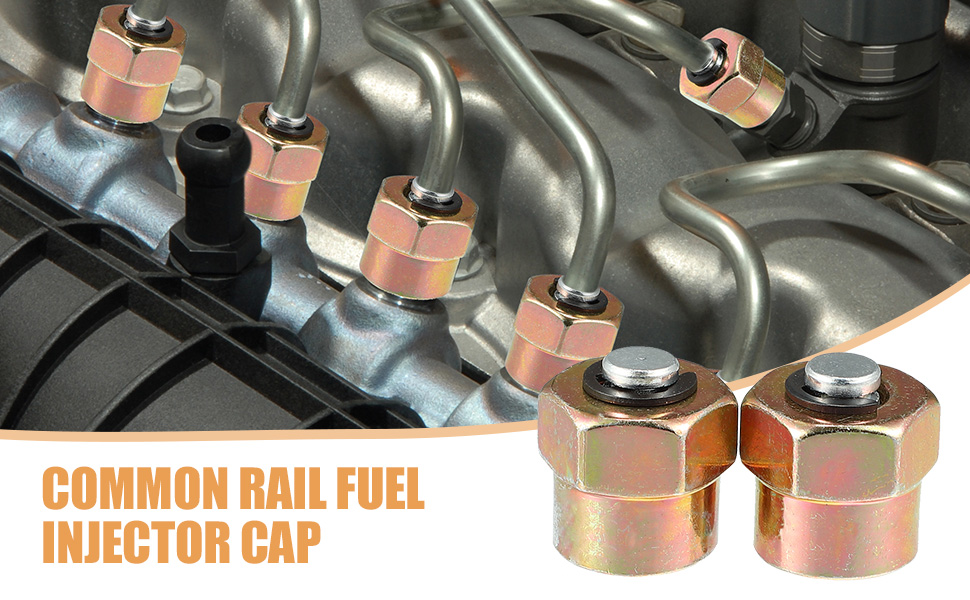 X AUTOHAUX 2pcs 14mm Diesel Common Rail Fuel Injector Cap