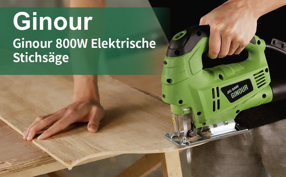 Jigsaw 800 W Ginour Electric Jigsaw 3000 SPM with 7 Variable Speeds