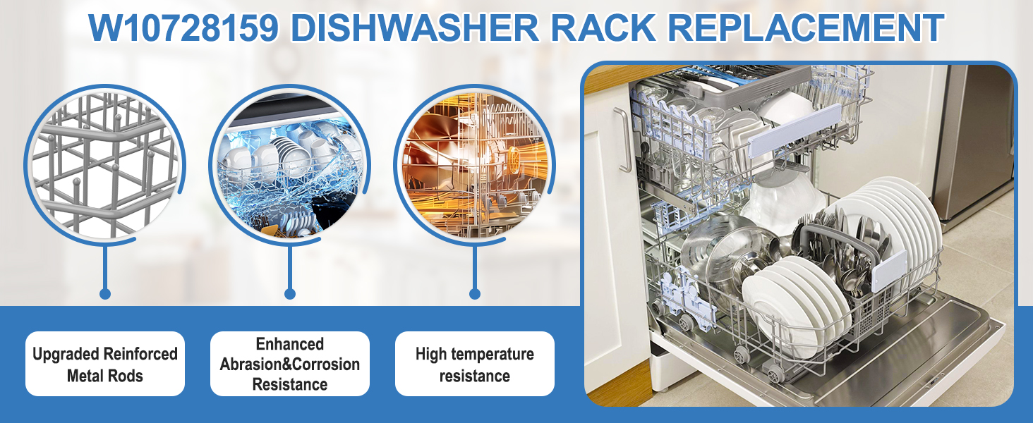 w10728159 w10525646 dishwasher parts rack replacement