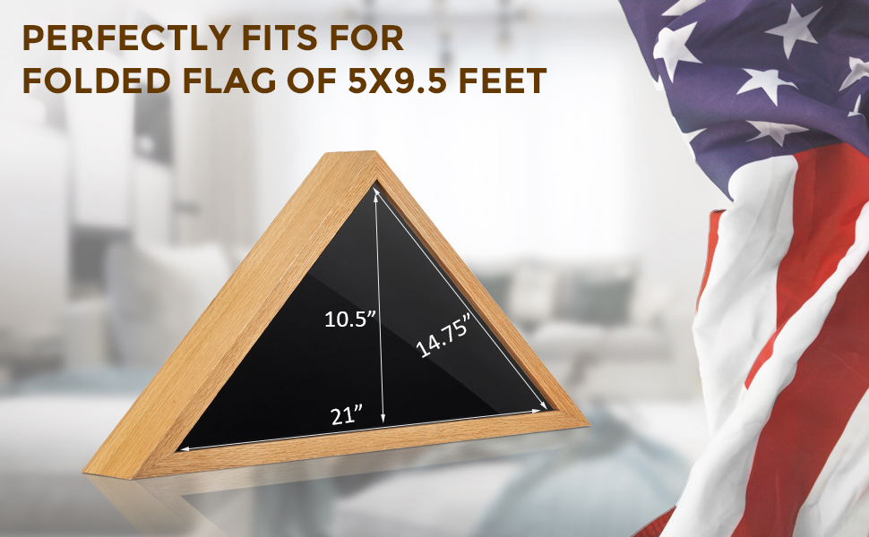 Flag Display Case for 5' x 9.5' American Veteran Burial