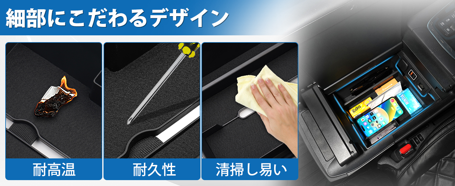 LIMSTYLE トヨタ アルファード40系 内蔵型コンソールボックス