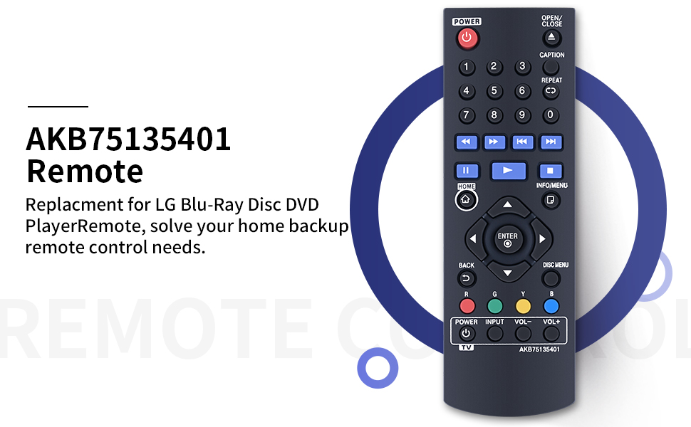 (未使用･未開封品)　新しい交換リモートコントロールfor bd630?bd640?bd650?bp325?W LG Blu - ray Disc Player wyeba8q Amazon.com: New Repalce Remote Control AKB73495301