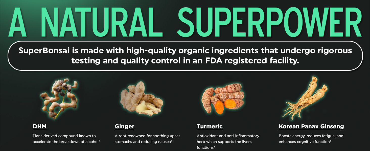 Superbonsai alcohol recovery & liver health support supplements
