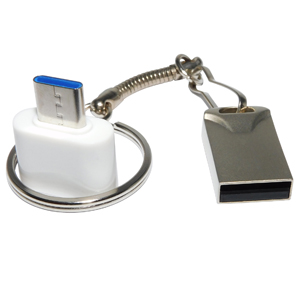 Super Mini USB Flash Drives Thumb Drive Type-C Adaptor