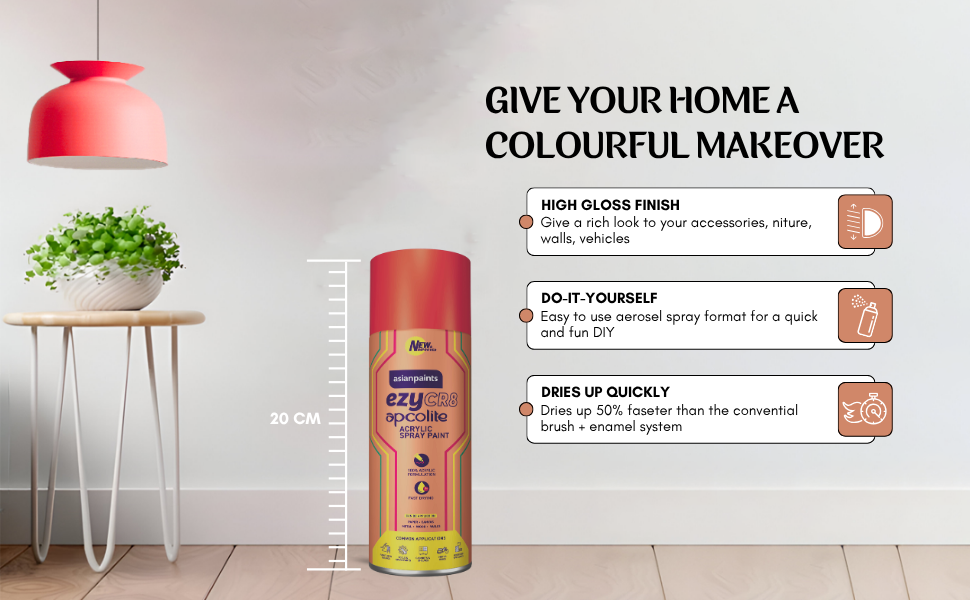 Asian Paints EzyCR8 spray paint Red