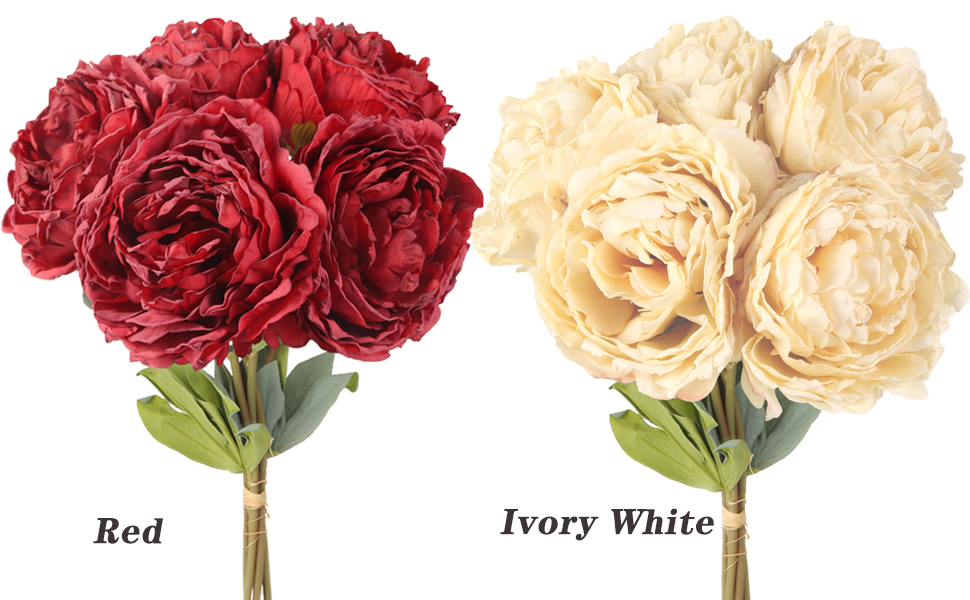 IPOPU Peonies Artificial Flowers Bulk, Vintage Dried