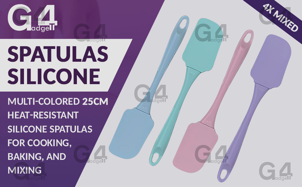 G4Gadget Best Silicone Spatulas 4 Mixed Color