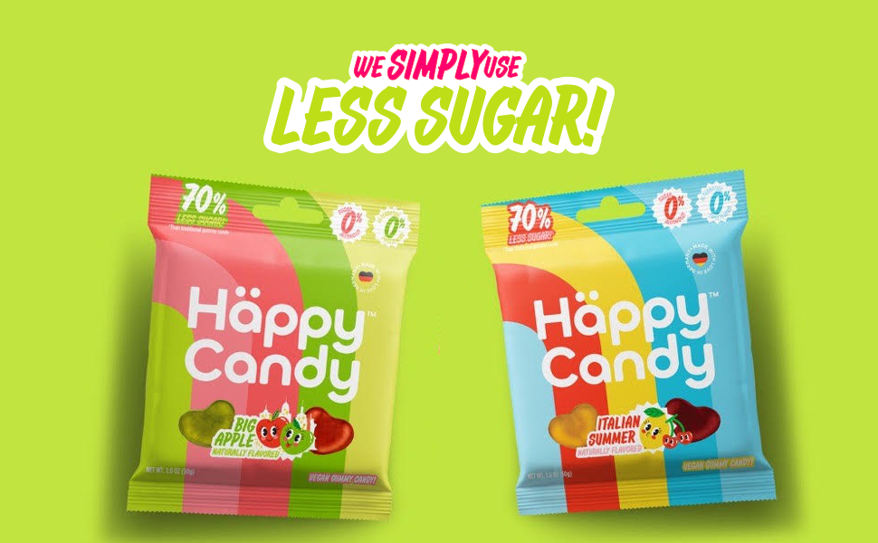Amazon.com : Häppy Candy - Italian Summer Gummy Candy | 70% Less Sugar - What Gummy Candies Are Gluten Free