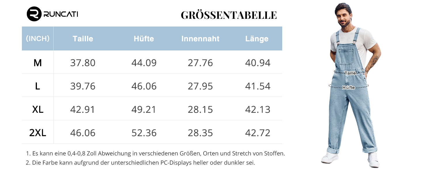Denim-Trägerhose
