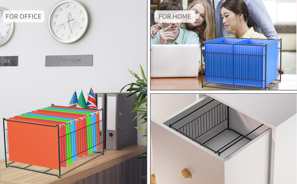 2 Packs Letter/Legal Size Hanging File Folder Frame, Desk