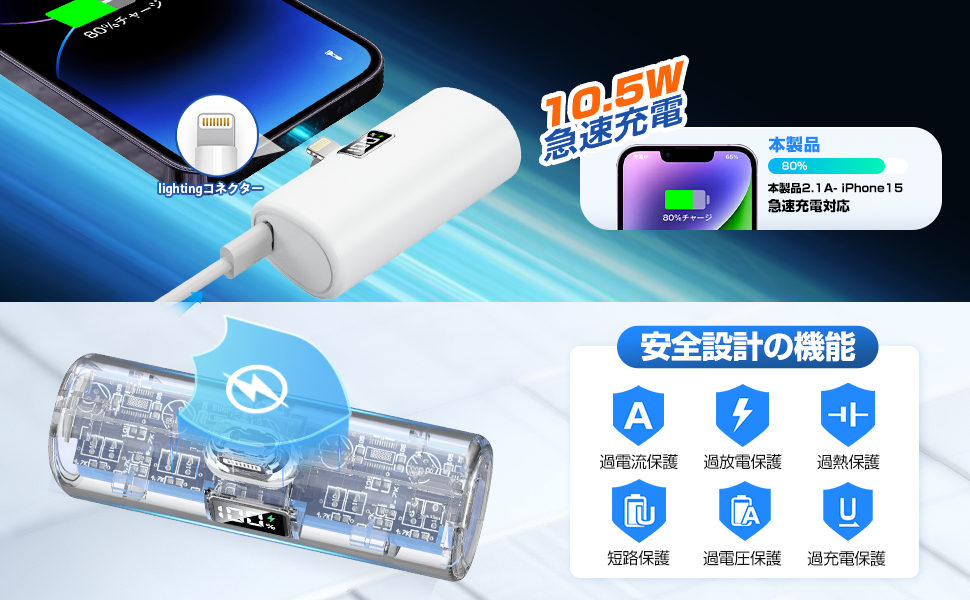 Amazon | 【業界新登場 LCD電量残量表示】Fuphine モバイル