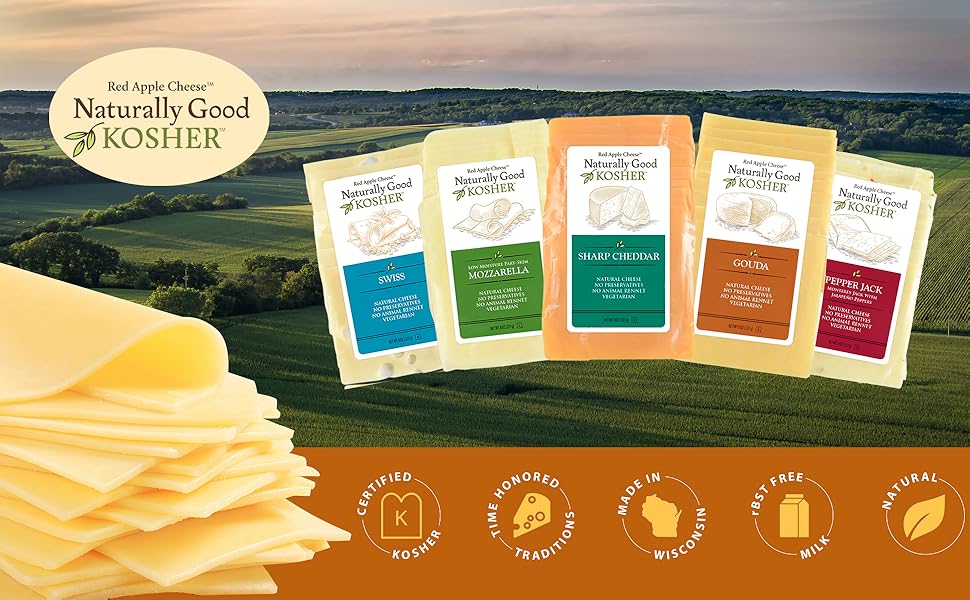 Naturally Good Kosher Cheese Slices Crafted by Red Apple