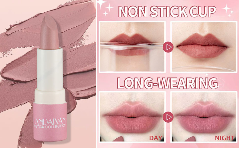 Matte Lipstick Waterproof Long Lasting Moisturizing Lip Stick