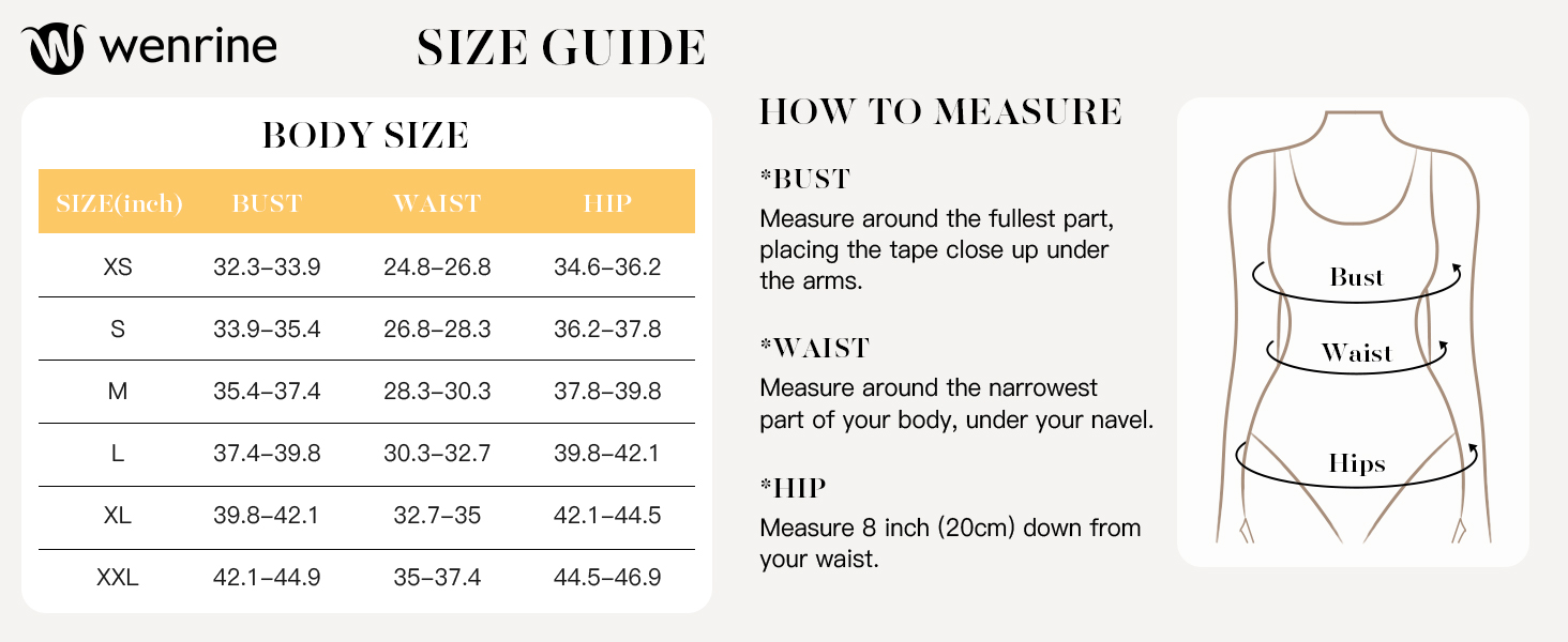 Body Size&Recommended Size