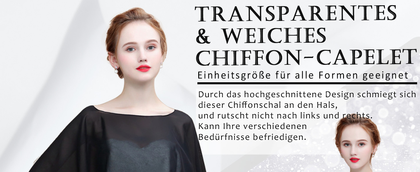 Chiffonumhänge für Abendkleider