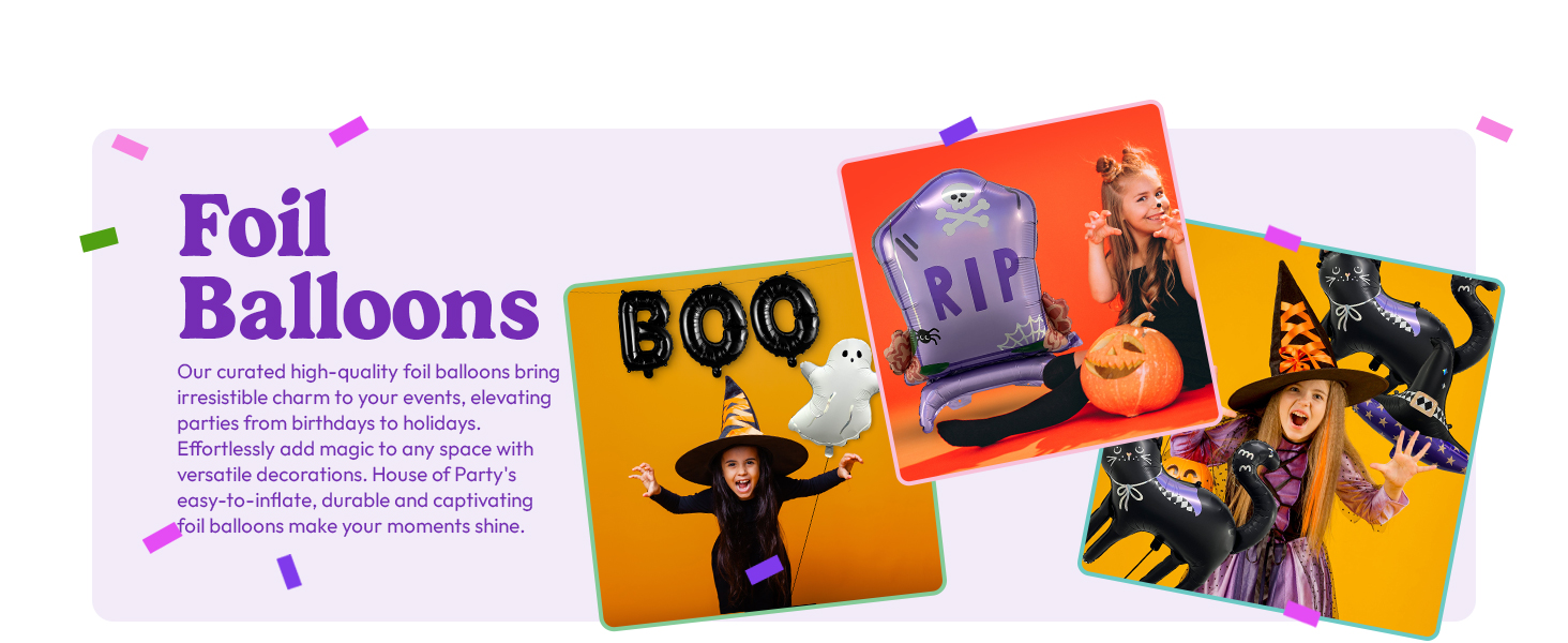 HOUSE OF PARTY 50PCS Halloween Cauldron Foil Balloons 30