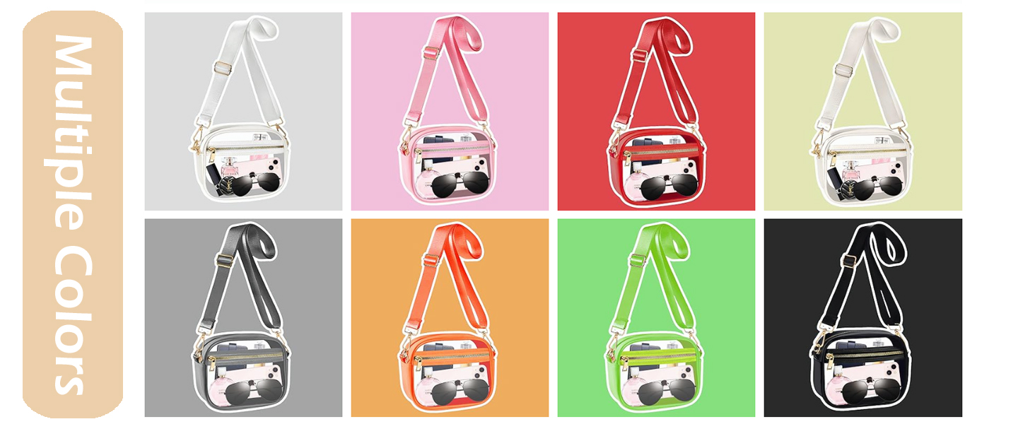 Variété de couleurs sac transparent