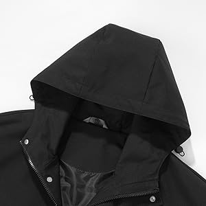 Mountain Hoodie, Men's, Fall Clothes, Light Outerwear, Outdoor Jacket, Water Repellent, Windbreaker, Abrasion Resistant, Hooded, Blouson Jumper, Lightweight, Thin, Anorak, Plain, Outerwear