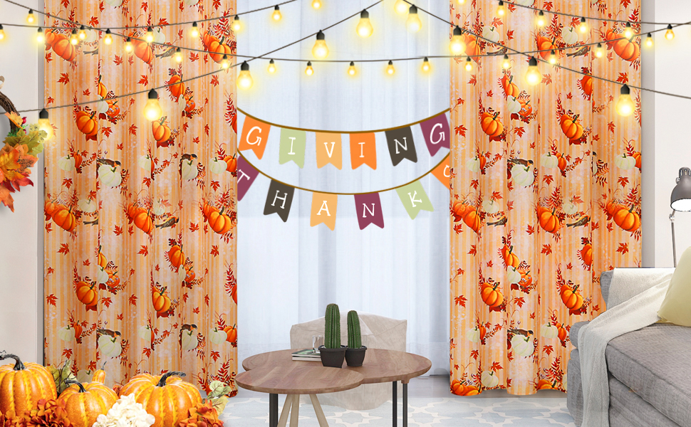 SARAFLORA Fall Curtains for Living Room Grommet