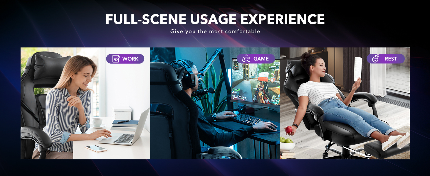 Video Game Chairs with footrest